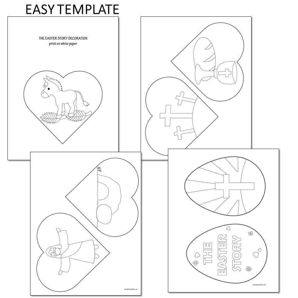 The Easter Story 3D Decoration - Easter Religious Craft - Coloring Activity