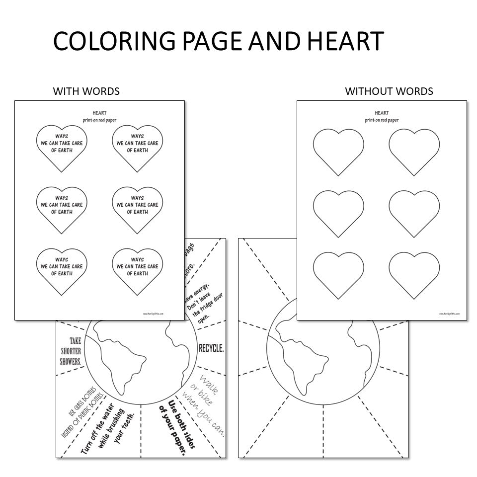 Earth Day Coloring Page - How To Take Care Of Earth Activity