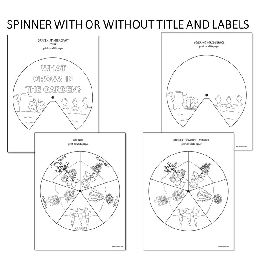 Garden Craft: What Grows in the Garden? Coloring Spinner Craft – Non ...