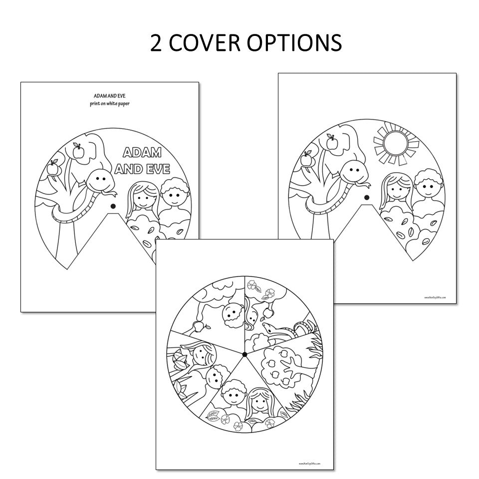 Adam and Eve Craft - Garden of Eden Sunday School Craft - Coloring Wheel  Spinner