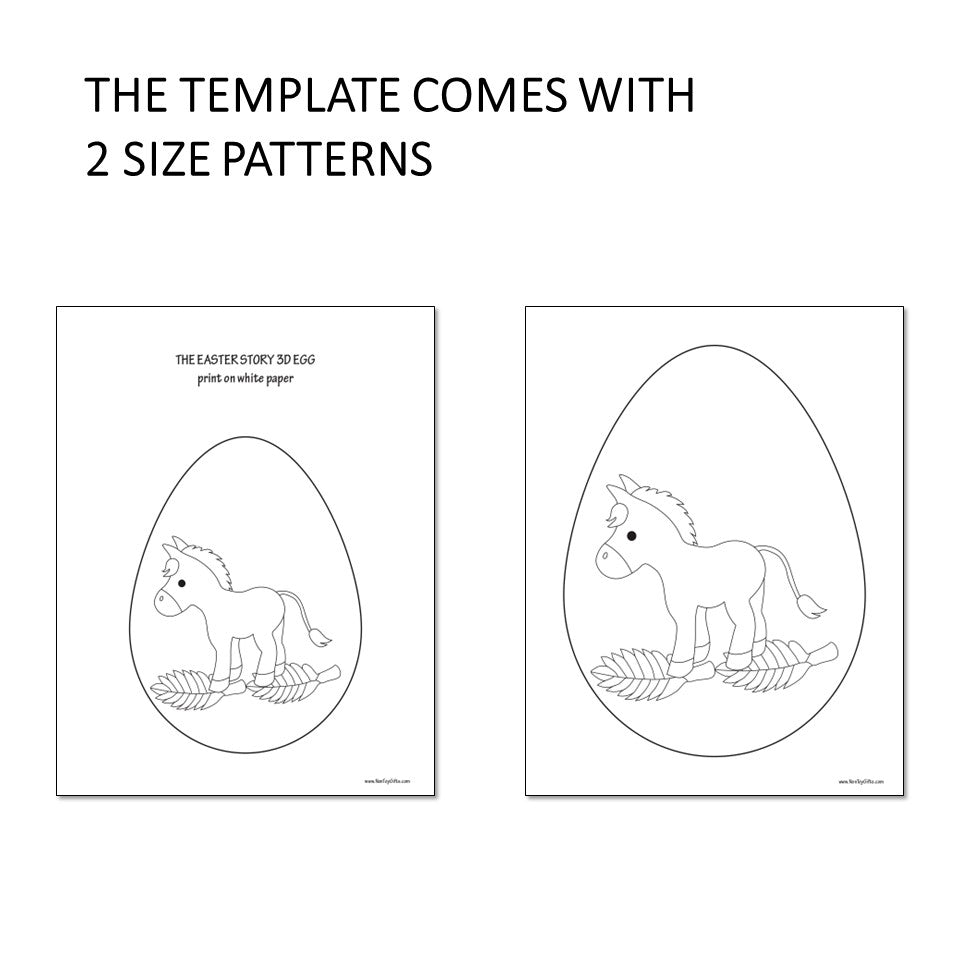 The Easter Story 3D Egg Craft - Easter Religious Craft - Coloring Activity