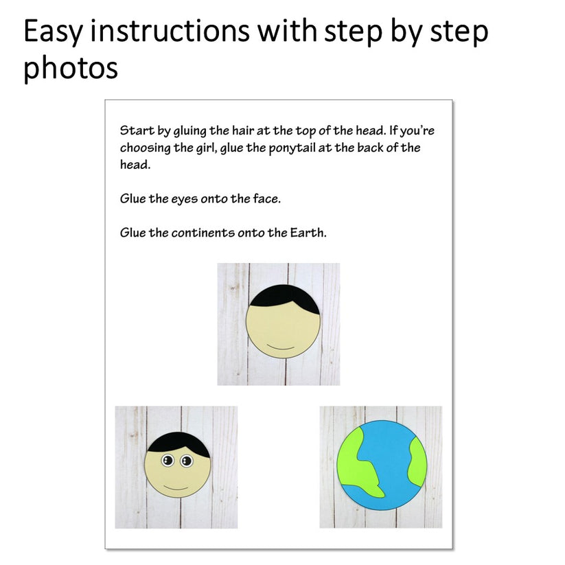 Our Earth Craft - Easy Paper Earth Day Craft for Kids – Non-Toy Gifts