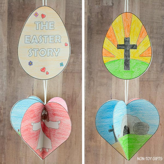 The Easter Story 3D Decoration - Easter Religious Craft - Coloring Activity