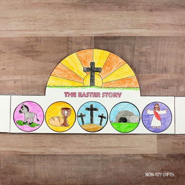 The Easter Story Headband - Easter Religious Craft - Coloring Activity