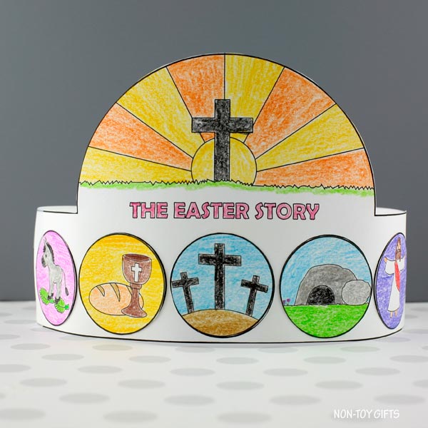 The Easter Story Headband - Easter Religious Craft - Coloring Activity