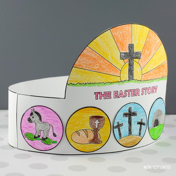 The Easter Story 4 Crafts: Headband, 3D Egg, Decoration and Spinner Craft