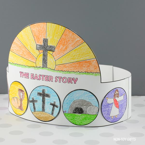 The Easter Story Headband - Easter Religious Craft - Coloring Activity