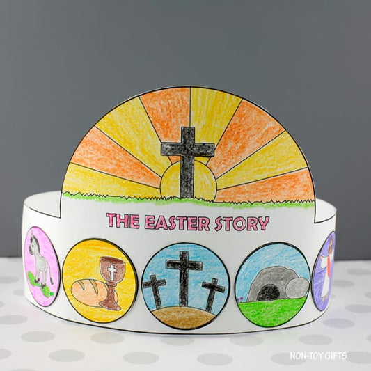 The Easter Story Headband - Easter Religious Craft - Coloring Activity