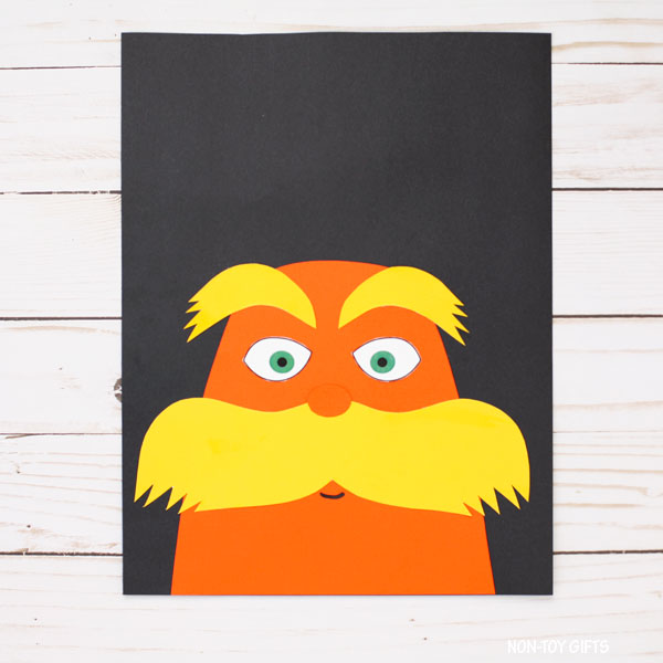 The Lorax Craft for Kids - Dr. Seuss Craft Template