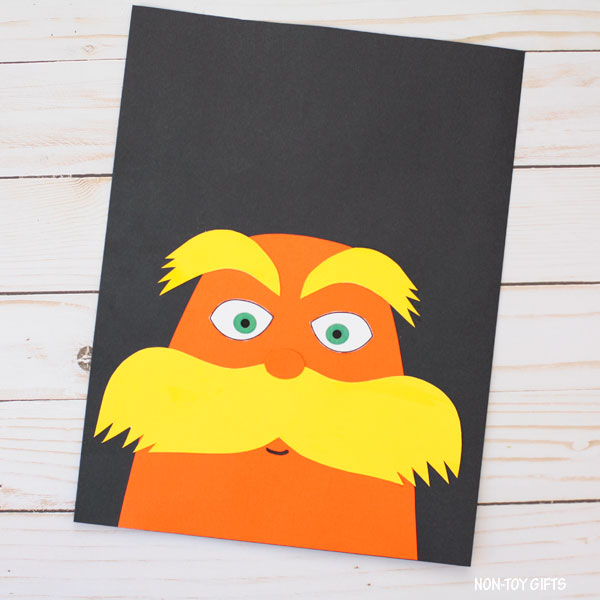 The Lorax Craft for Kids - Dr. Seuss Craft Template
