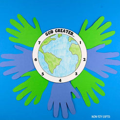 7 Days of Creation Handprint Craft - The Creation Story Coloring Bible ...