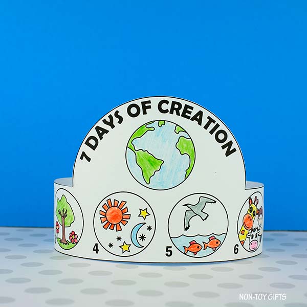 7 Days of Creation Headband - The Creation Story Coloring Crown