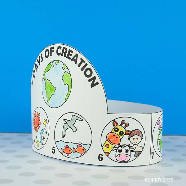 7 Days of Creation Headband - The Creation Story Coloring Crown