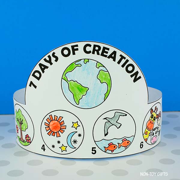 7 Days of Creation Headband - The Creation Story Coloring Crown