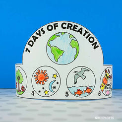 7 Days of Creation Headband - The Creation Story Coloring Crown – Non ...