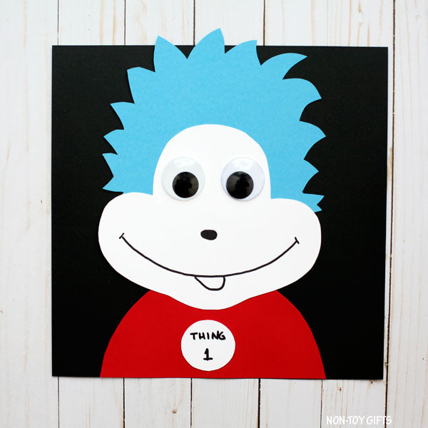 Thing 1 and Thing 2 Craft for Kids - Dr. Seuss Cat in the Hat Craft Template