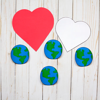 3D Earth Heart Craft for Earth Day